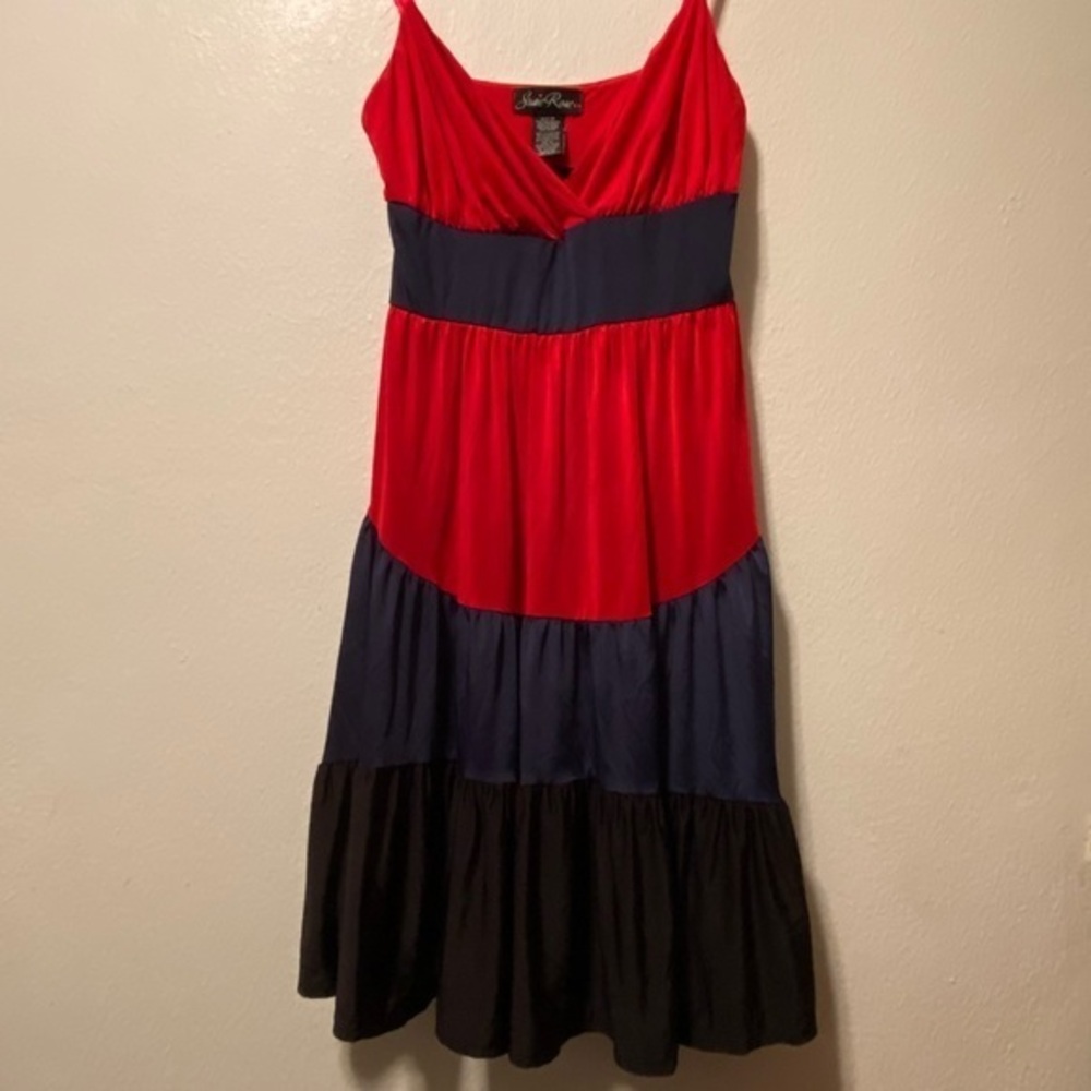 Susie Rose Dress Women’s Size 7-8 Sleeveless Baby Doll Red‎ Black Blue
